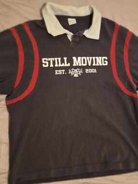 Bershka Men's Polo - Black with Red Stripes and White Collar